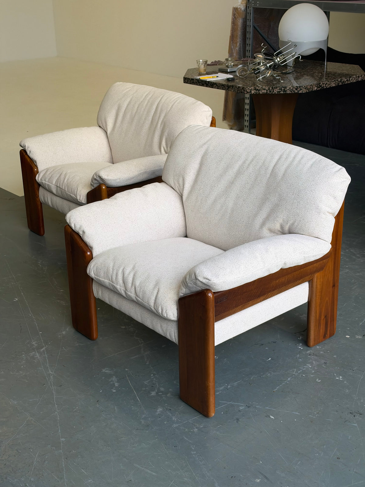 Sapporo Fauteuil van Mario Marenco voor Mobil Girgi in Crème