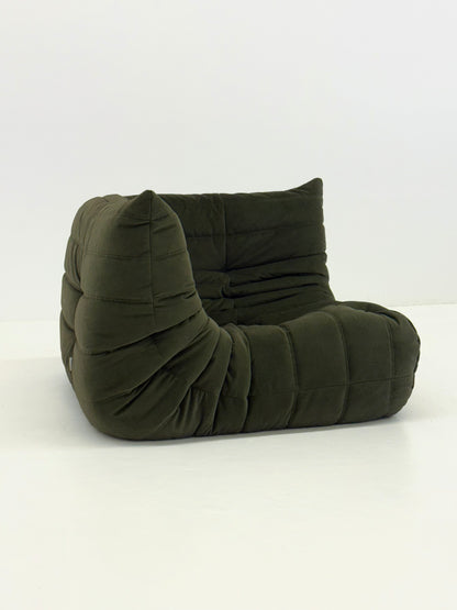 Ligne Roset Togo hoekelement 1-zit in donkergroen velvet