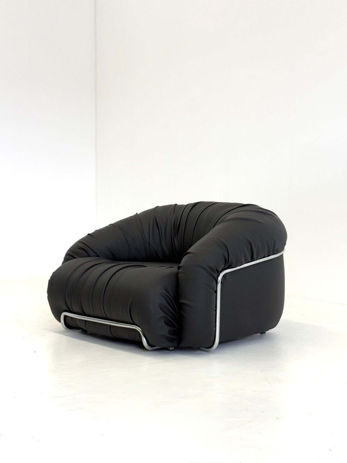 Italiaanse Space Age fauteuils in zwart