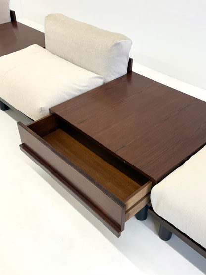 Modulaire Italiaanse bank met salontafel set in Japandi Stijl