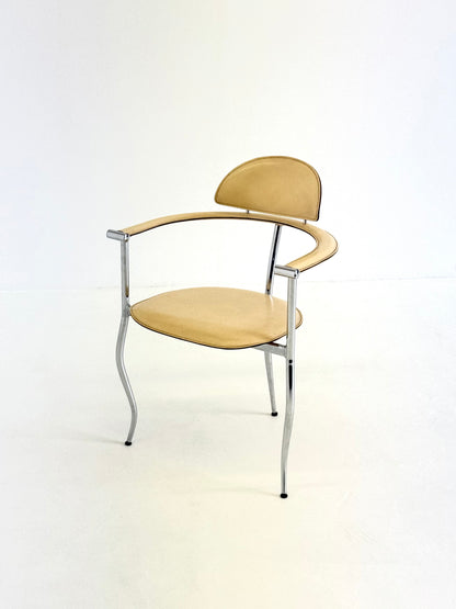 Set gele Marilyn Stiletto eetkamerstoelen Arrben Italy