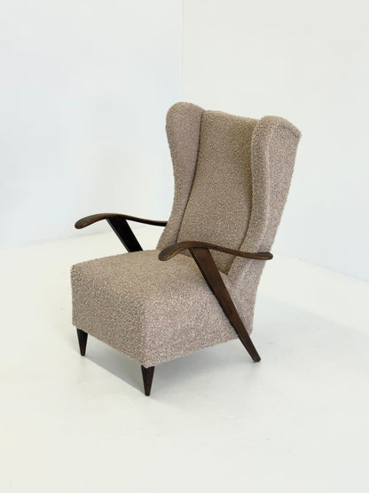 Melchiorre Bega Fauteuil in beige bouclé