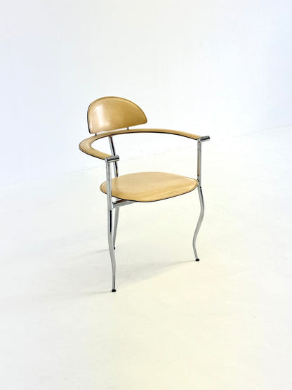 Set gele Marilyn Stiletto eetkamerstoelen Arrben Italy