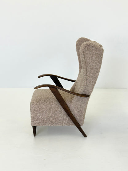 Melchiorre Bega Fauteuil in beige bouclé