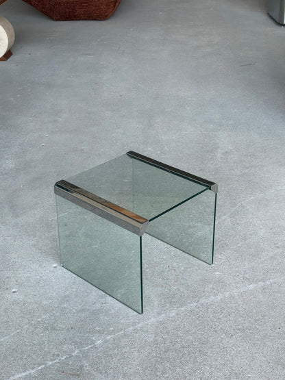 Gallotti & Radice Transparant glazen bijzettafel