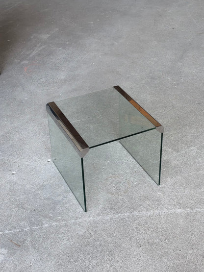 Gallotti & Radice Transparant glazen bijzettafel