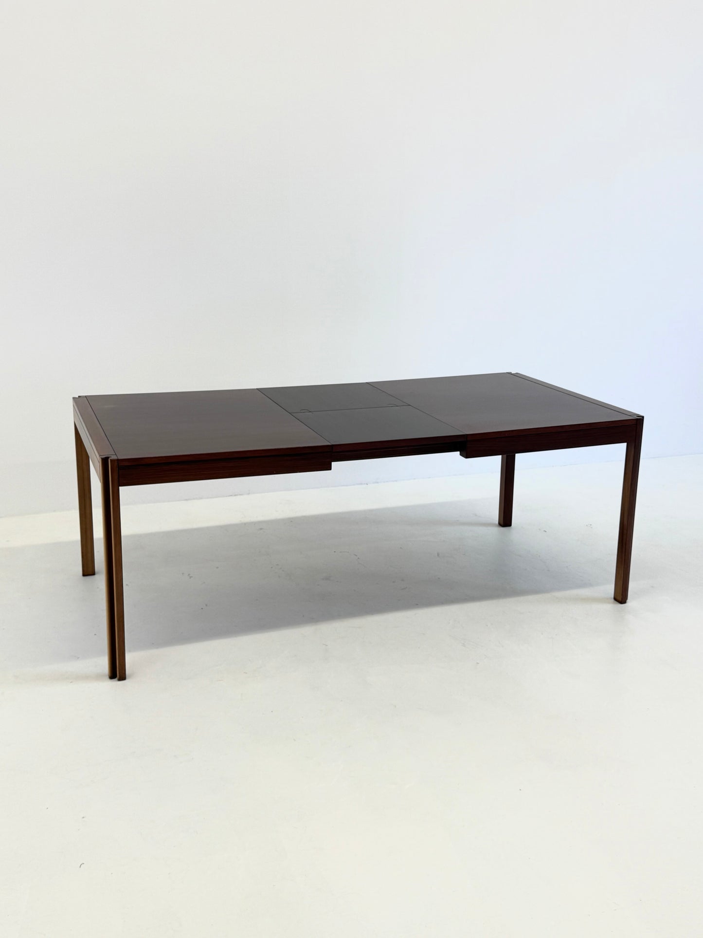 4D houten vintage eettafel door Angelo Mangiarotti voor Molteni