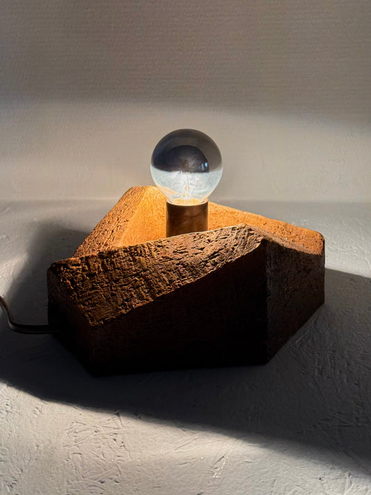 Brutalist vintage keramiek wandlamp