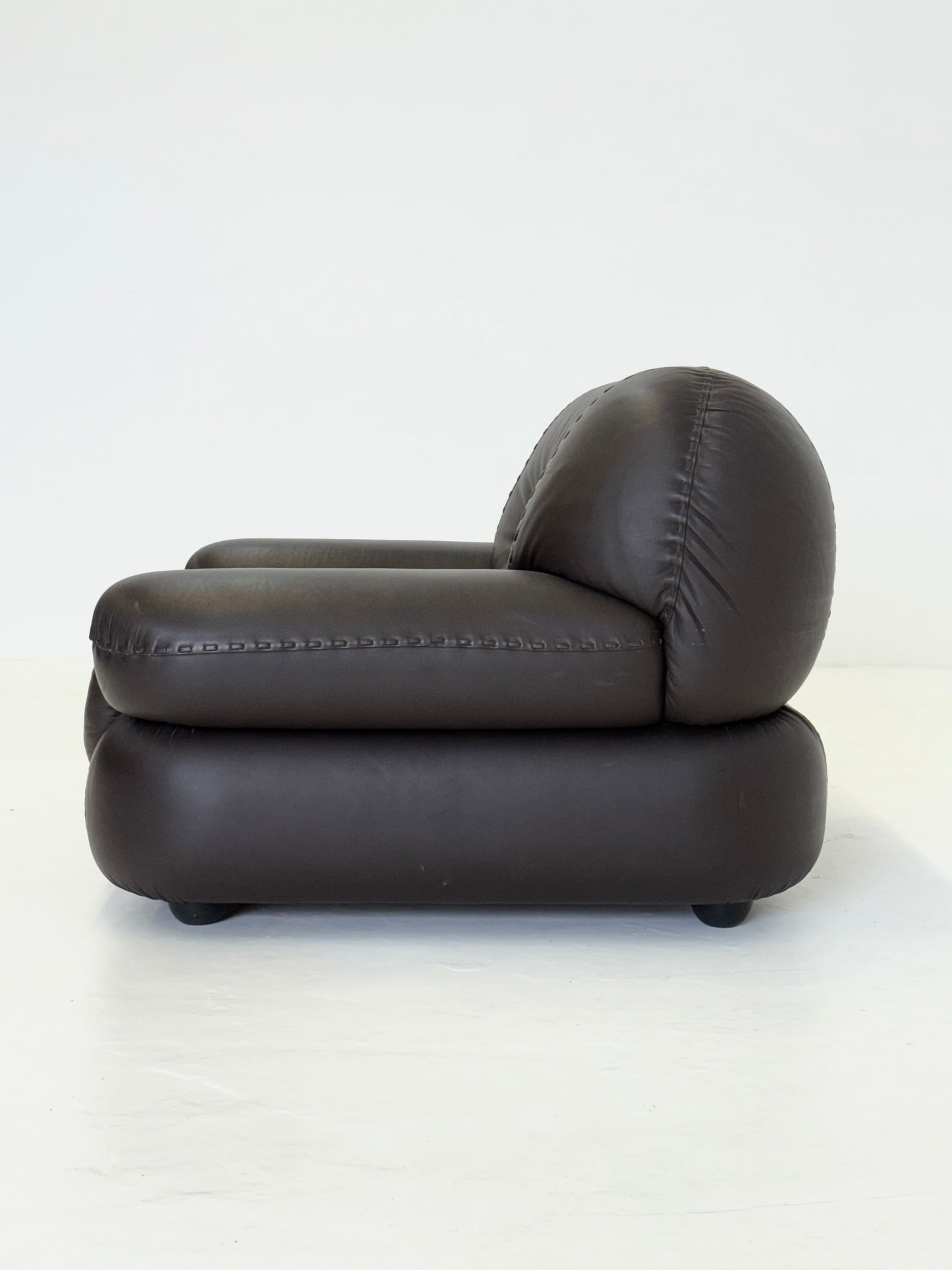 Donkerbruin leren Sapporo Fauteuil voor Mobil Girgi