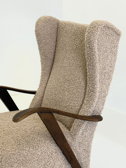 Melchiorre Bega Fauteuil in beige bouclé