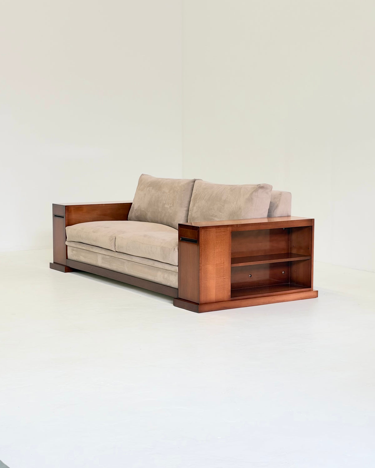 Hugues Chevalier Dominique Sofa in Beige Suède