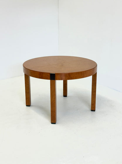 Vintage wortelhouten ronde eettafel van Grange