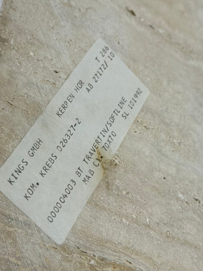 Vierkante vintage travertin salontafel