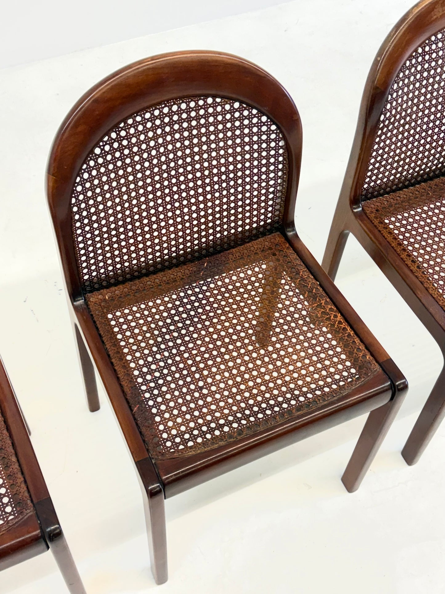 Set van vier Mid-Century eetkamerstoelen van Lübke