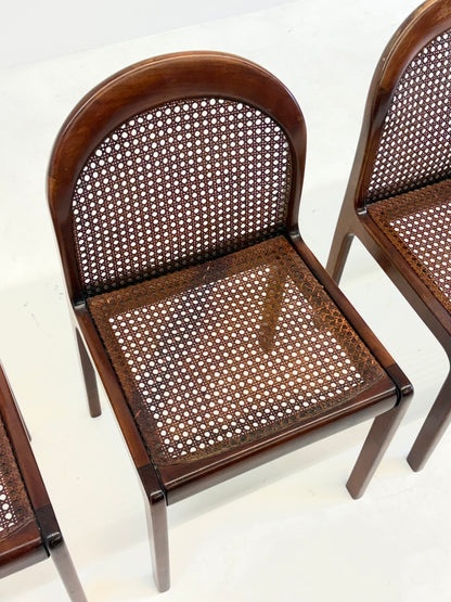 Set van vier Mid-Century eetkamerstoelen van Lübke