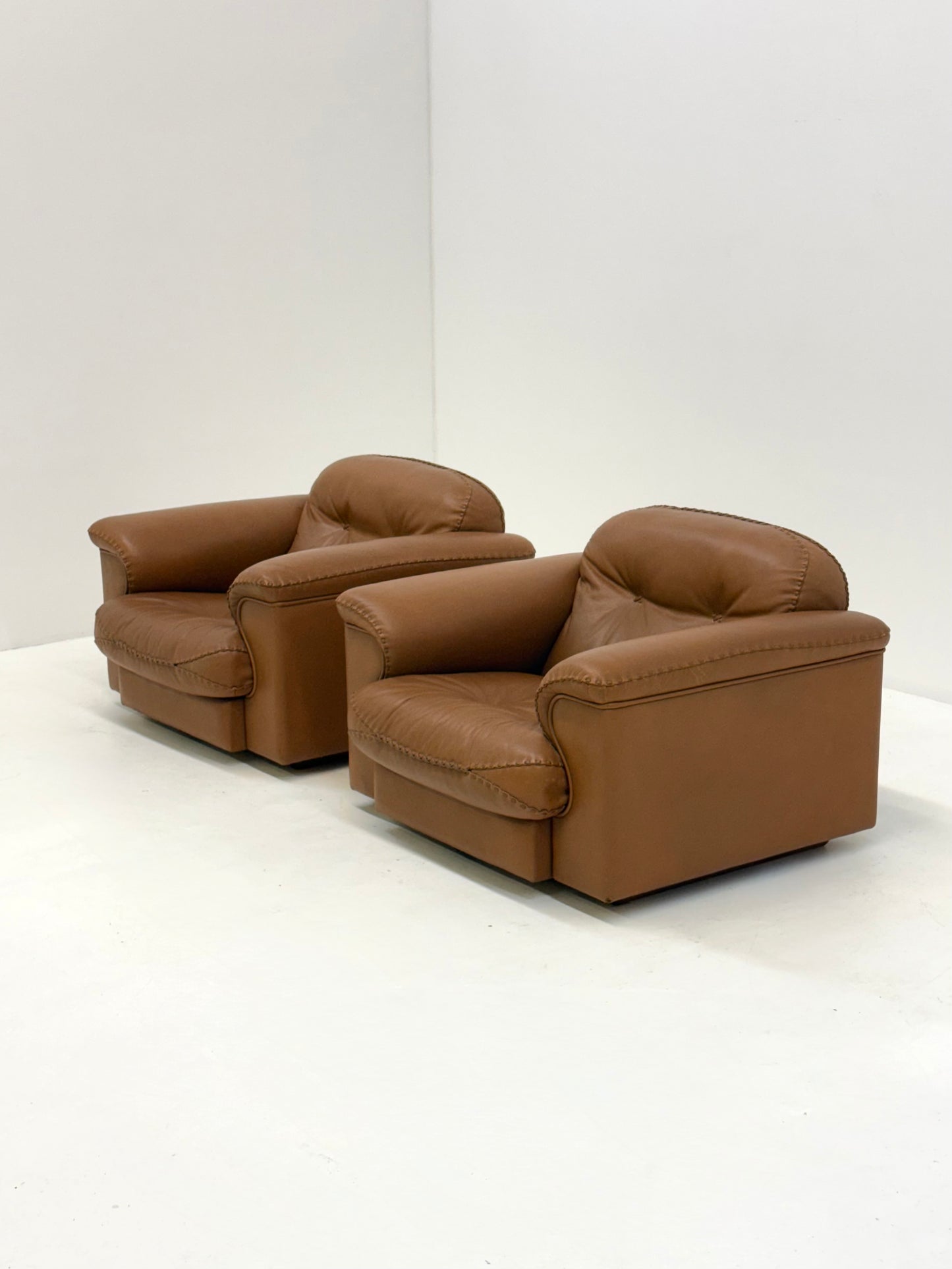 De Sede DS-101 camel bruin vintage fauteuils