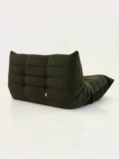 Ligne Roset Togo 2-zits element in donkergroen velvet