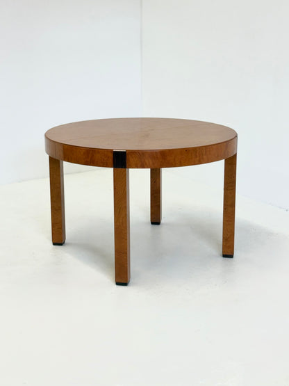 Vintage wortelhouten ronde eettafel van Grange
