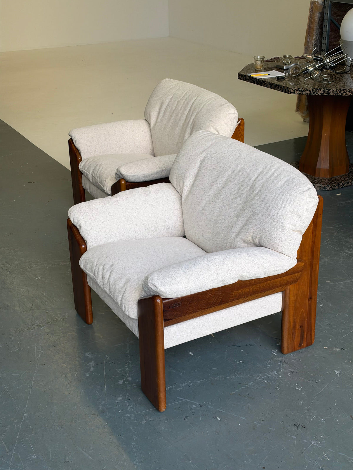 Sapporo Fauteuil van Mario Marenco voor Mobil Girgi in Crème