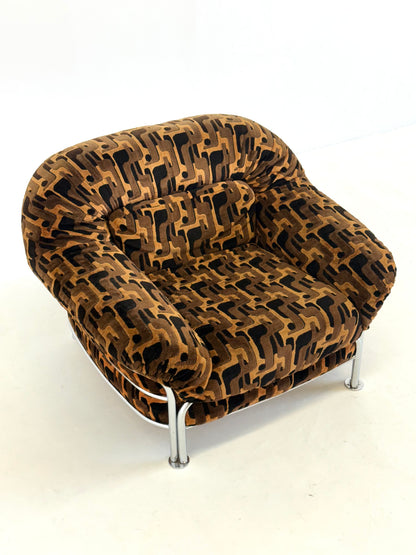 Vintage Italiaanse lounge stoelen met buisframe