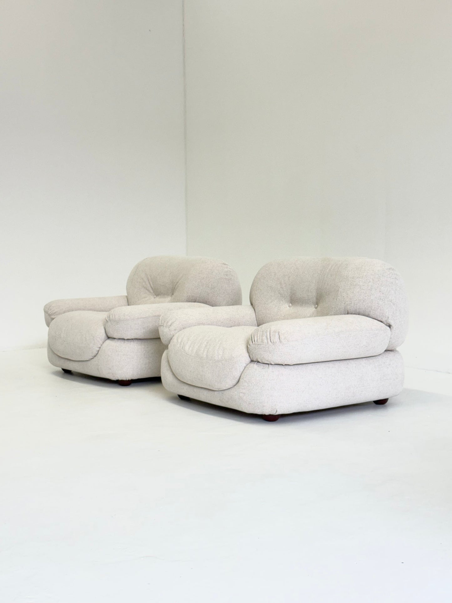 Sapporo Fauteuil van Mario Marenco voor Mobil Girgi in Crème Beige