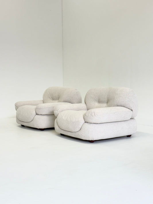 Sapporo Fauteuil van Mario Marenco voor Mobil Girgi in Crème Beige