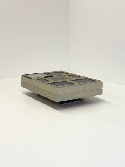 Modulaire witte salontafel ontworpen door Carlo Hauner voor Forma