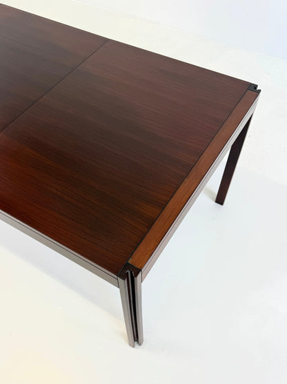 4D houten vintage eettafel door Angelo Mangiarotti voor Molteni