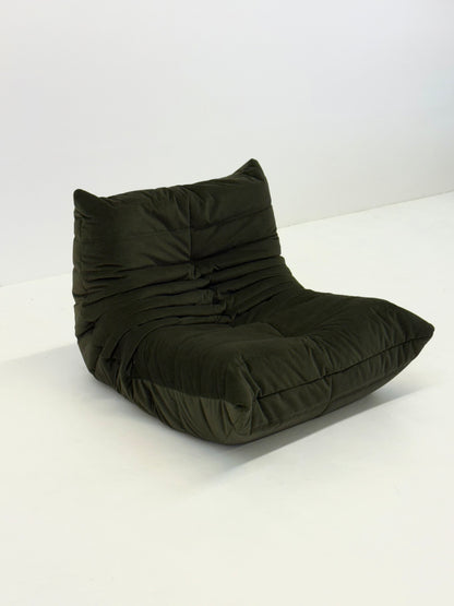 Ligne Roset Togo 1-zits in donkergroen velvet