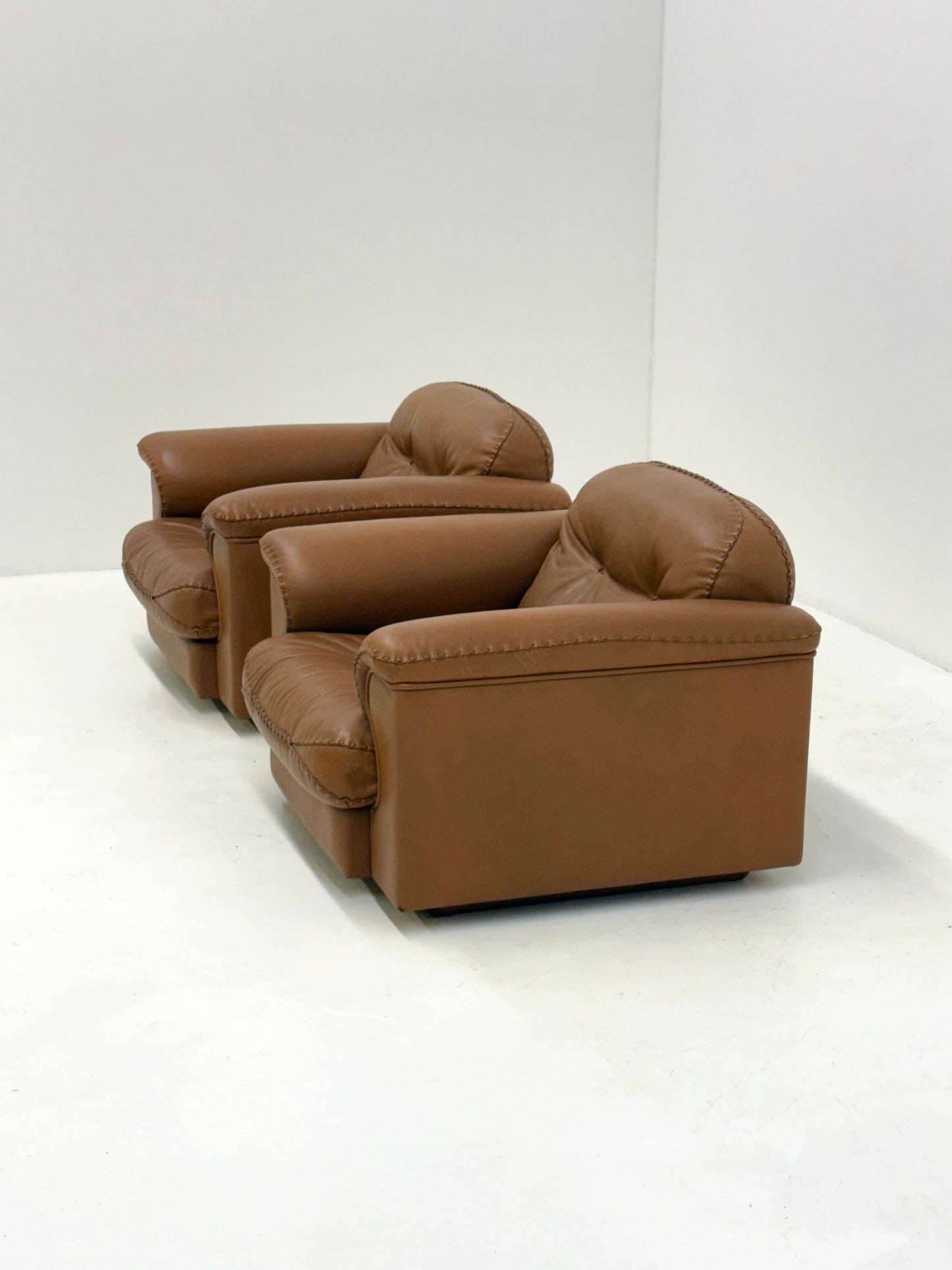 De Sede DS-101 camel bruin vintage fauteuils