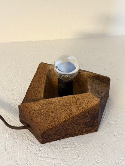 Brutalist vintage keramiek wandlamp