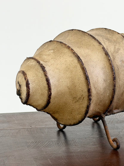 Vintage Rawhide Swirl Tafellamp met Organische Vormgeving