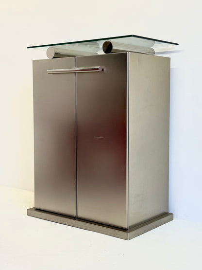Postmoderne aluminium bar kast van Belgochrom