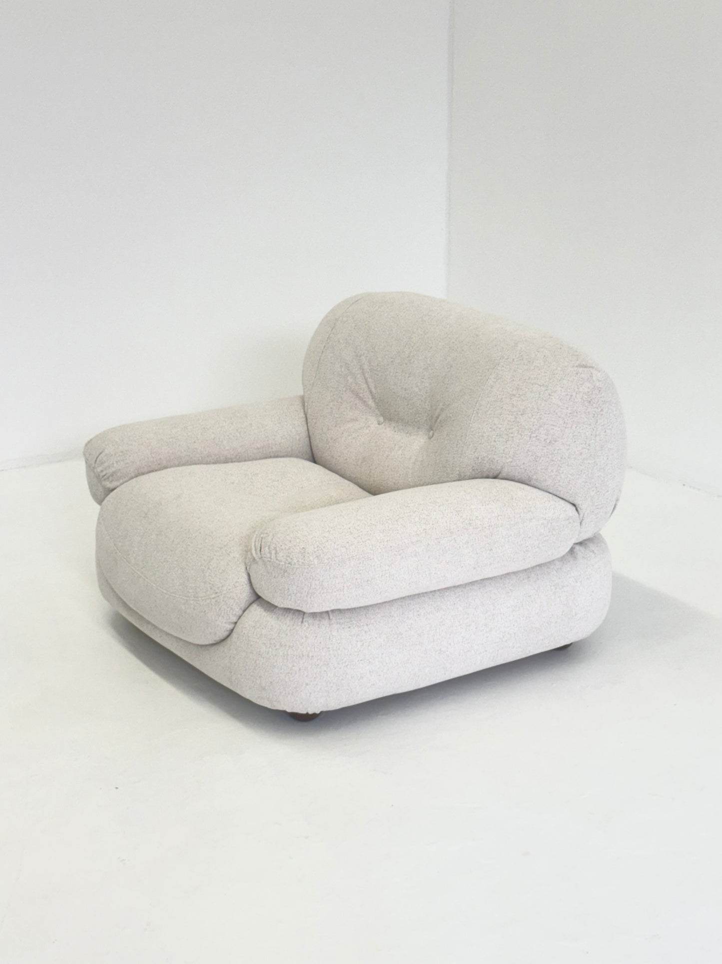 Sapporo Fauteuil van Mario Marenco voor Mobil Girgi in Crème Beige