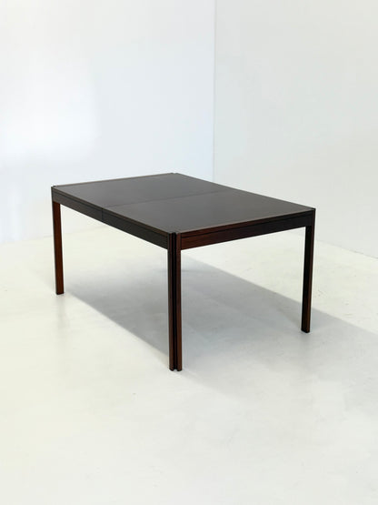 4D houten vintage eettafel door Angelo Mangiarotti voor Molteni