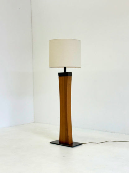 Italiaanse Mid Century vloerlamp van teakhout