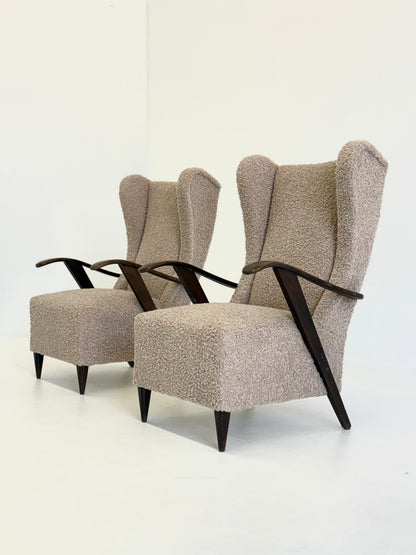 Melchiorre Bega Fauteuil in beige bouclé