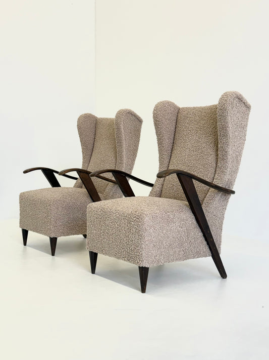 Melchiorre Bega Fauteuil in beige bouclé