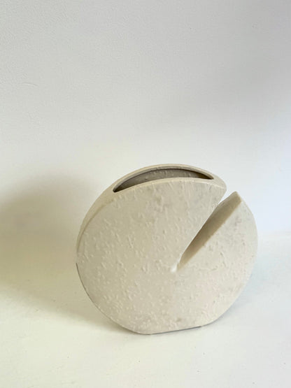 Gebroken Witte keramieke vaas van Nereo Boaretto