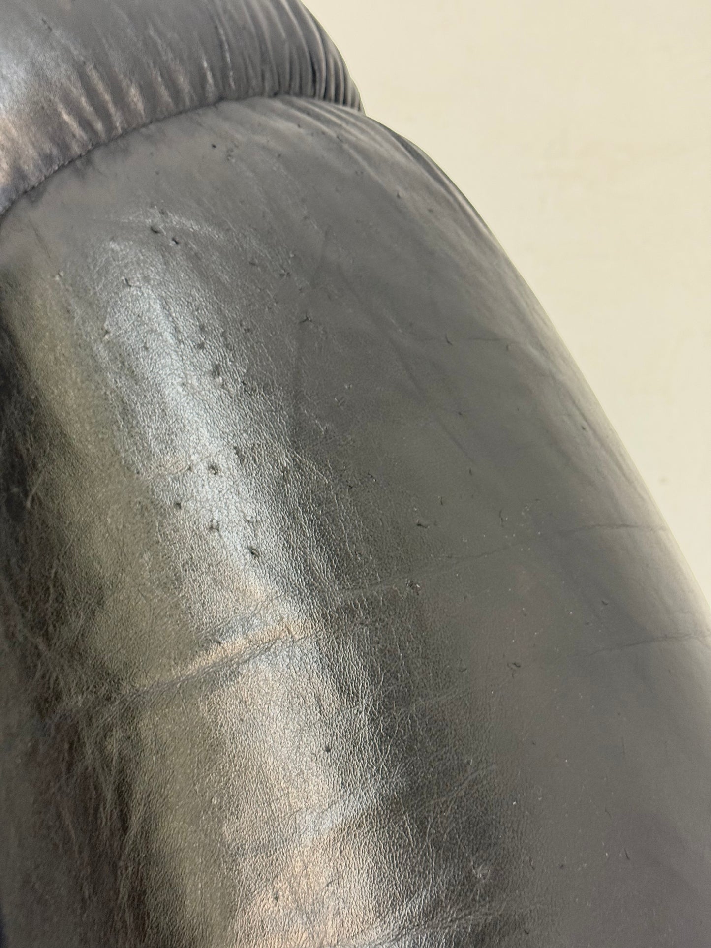 Zwart leren Nuvolone modulaire lounge bank Rino Maturi voor Mimo Padova