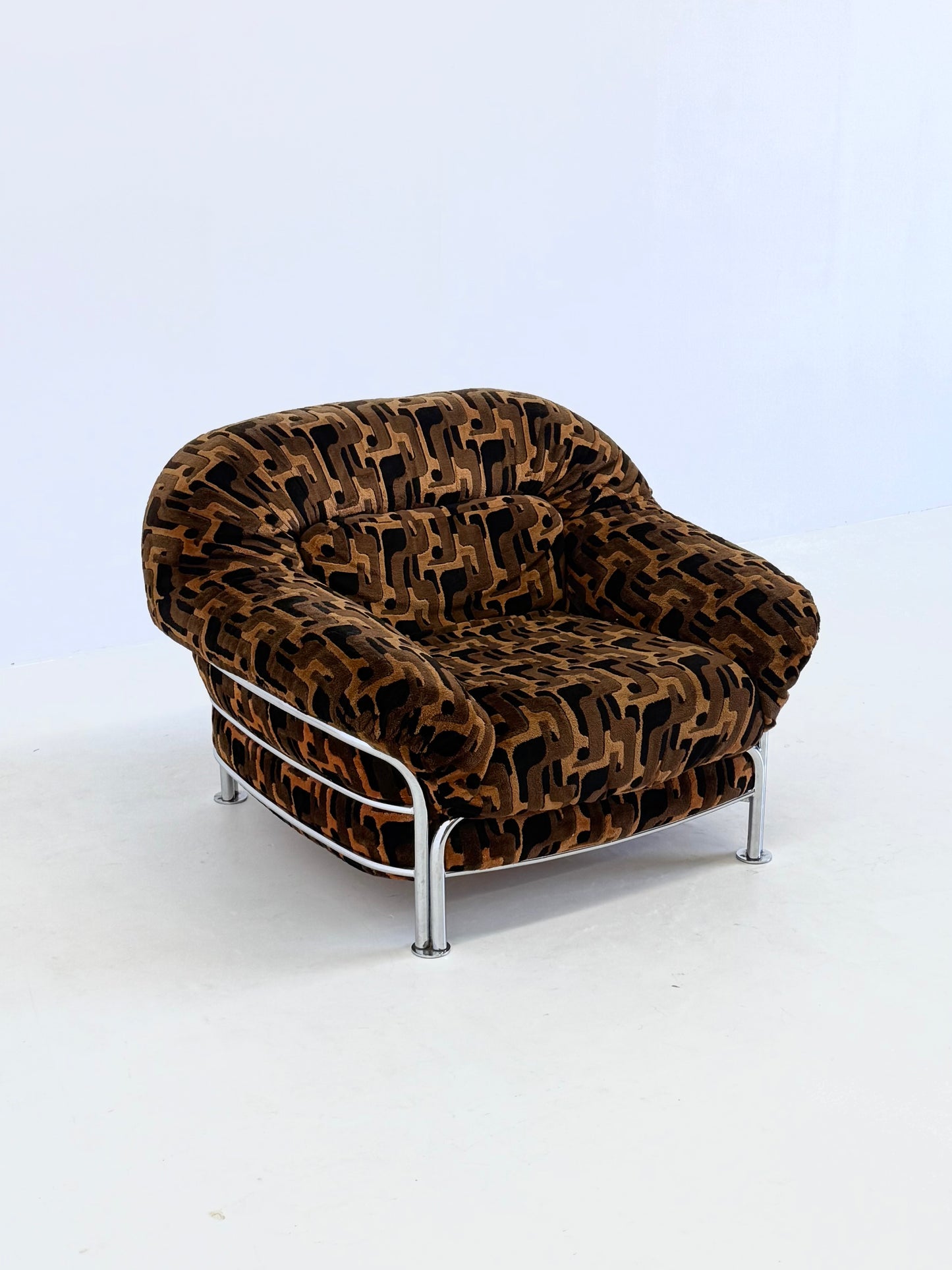 Vintage Italiaanse lounge stoelen met buisframe