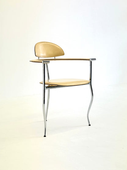 Set gele Marilyn Stiletto eetkamerstoelen Arrben Italy