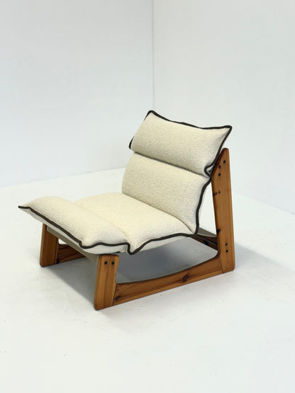 Italiaanse fauteuil van Ibisco in witte bouclé