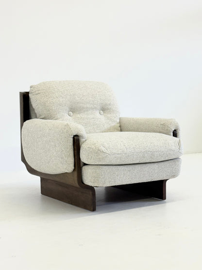 Italiaanse brutalistische - mid century fauteuil