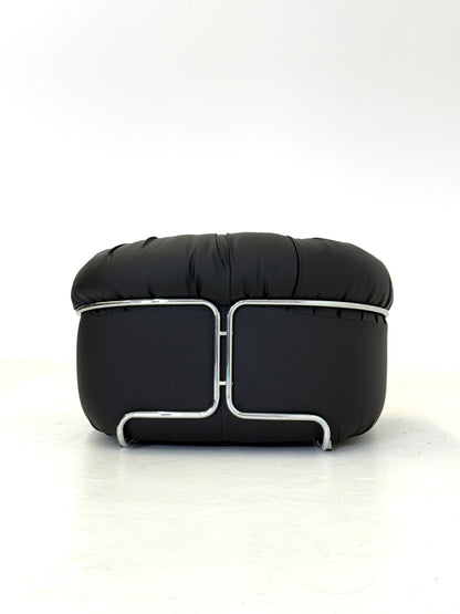 Italiaanse Space Age fauteuils in zwart