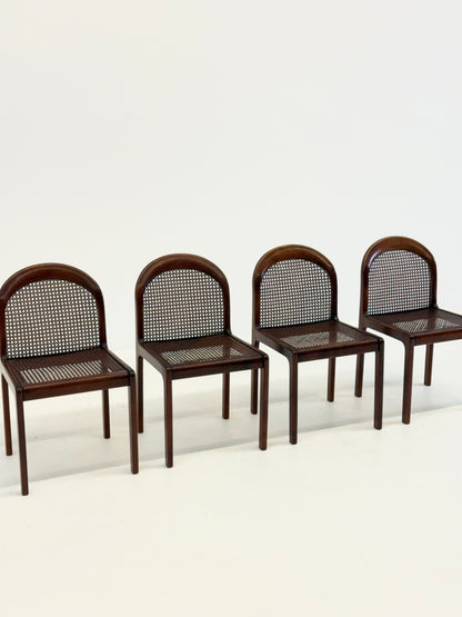 Set van vier Mid-Century eetkamerstoelen van Lübke