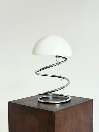 Italiaanse Vintage Space Age Spiraal Tafellamp