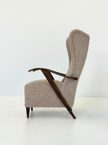 Melchiorre Bega Fauteuil in beige bouclé