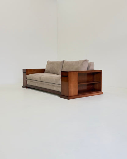 Hugues Chevalier Dominique Sofa in Beige Suède