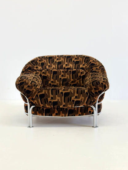 Vintage Italiaanse lounge stoelen met buisframe